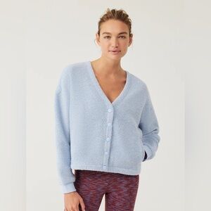 Outdoor Voices Light Blue Cardigan Sweater